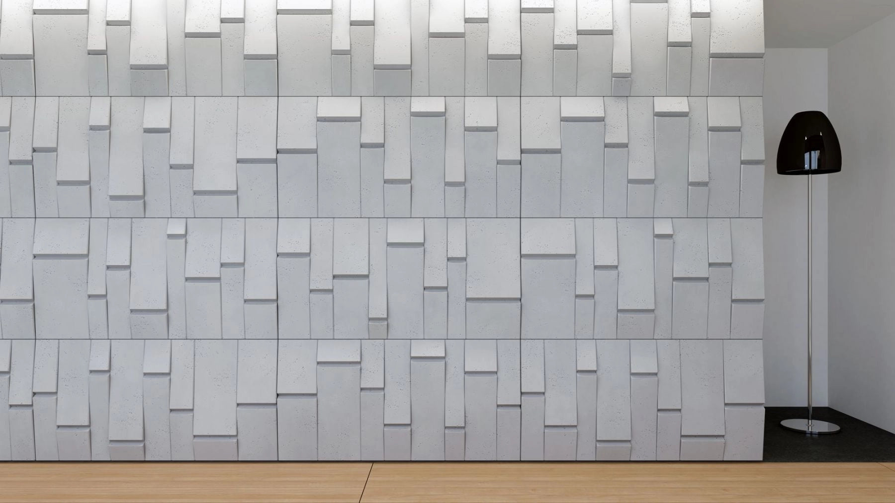 3D Concrete Wall Panels BREAKOUT white feature wall Decormania UK